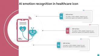 AI Emotion Recognition In Healthcare Icon Ppt Slides