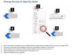 Ai five staged 3d arrow process diagram with icons powerpoint template