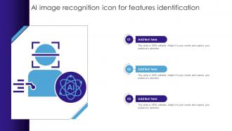 AI Image Recognition Icon For Features Identification Ppt Presentation