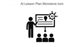 AI Lesson Plan Monotone Icon In Powerpoint Pptx Png And Editable Eps Format