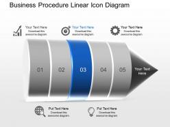 Ak business procedure linear icon diagram powerpoint template slide