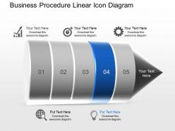 Ak business procedure linear icon diagram powerpoint template slide
