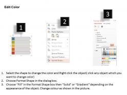 Ak five colored step process with icons flat powerpoint design