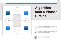 Algorithm icon 8 phases circles