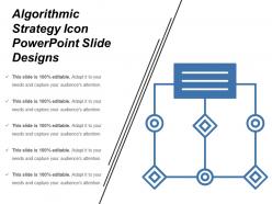 Algorithmic strategy icon powerpoint slide designs