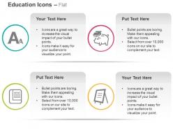 Alphabets graduation data black board ppt icons graphics