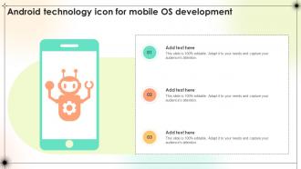 Android Technology Icon For Mobile OS Development