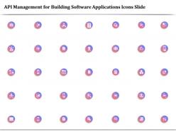 Api management for building software applications icons slide ppt backgrounds