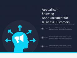 Appeal icon showing announcement for business customers