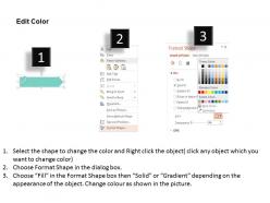 Aq four staged colored banners with icons flat powerpoint design