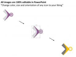 Arrow infographics with business icons flat powerpoint design