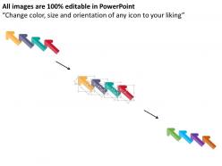 Arrows with business icons for process management flat powerpoint design