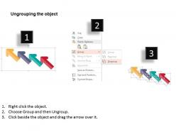 Arrows with business icons for process management flat powerpoint design
