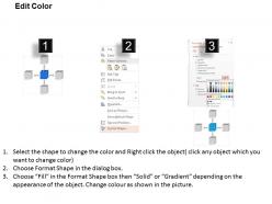 As four staged cube process diagram with icons powerpoint template