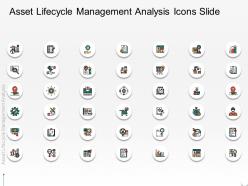 Asset lifecycle management analysis icons slide ppt powerpoint presentation outline layout