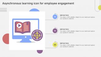 Asynchronous Learning Icon For Employee Engagement Ppt Presentation