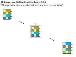 At diary with four bookmarks and icons flat powerpoint design