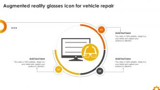 Augmented Reality Glasses Icon For Vehicle Repair Ppt Slides