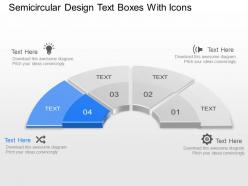 Ax semicircular design text boxes with icons powerpoint template