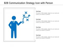 B2b communication strategy icon with person