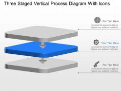 Ba three staged vertical process diagram with icons powerpoint template slide