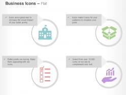 Bank business checklist box growth indication ppt icons graphics