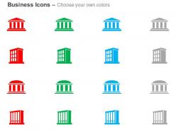 Bank office state government building ppt icons graphics