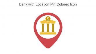 Bank With Location Pin Colored Icon In Powerpoint Pptx Png And Editable Eps Format