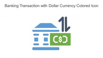 Banking Transaction With Dollar Currency Colored Icon In Powerpoint Pptx Png And Editable Eps Format