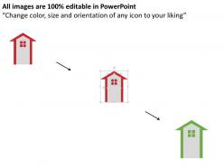 Bar graph arrows with icons flat powerpoint design