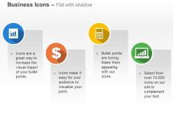 Bar graph dollar calculator laptop ppt icons graphics