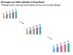 Bar graph with business icons flat powerpoint design