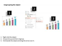 Bar graph with business icons flat powerpoint design