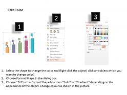 Bar graph with business icons flat powerpoint design