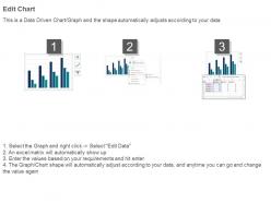 Bar graph with percentage and icons powerpoint slides