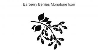 Barberry Berries Monotone Icon In Powerpoint Pptx Png And Editable Eps Format
