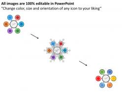 Bd circle of watch infographics with icons flat powerpoint design