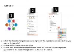 Bd circle of watch infographics with icons flat powerpoint design