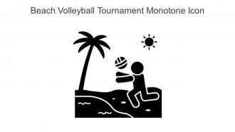Beach Volleyball Tournament Monotone Icon In Powerpoint Pptx Png And Editable Eps Format