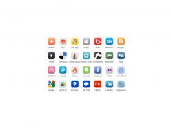 Behance flickr git ppt icons graphics