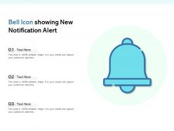 Bell icon showing new notification alert