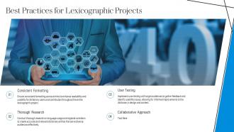 Best Practices For Lexicographic Projects Lexicography PPT Graphics ST AI SS
