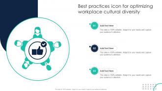 Best Practices Icon For Optimizing Workplace Cultural Diversity