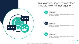 Best Practices Icon For Workplace Linguistic Diversity Management