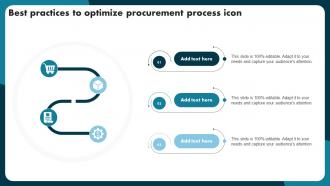 Best Practices To Optimize Procurement Process Icon