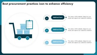 Best Procurement Practices Icon To Enhance Efficiency