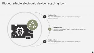 Biodegradable Electronic Device Recycling Icon Ppt Sample