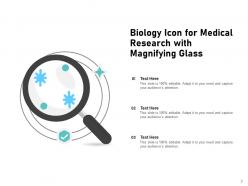 Biology icon research magnifying glass chemical microscope information professional