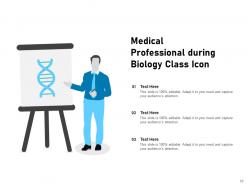 Biology icon research magnifying glass chemical microscope information professional
