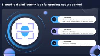Biometric Digital Identity Icon For Granting Access Control Ppt Sample